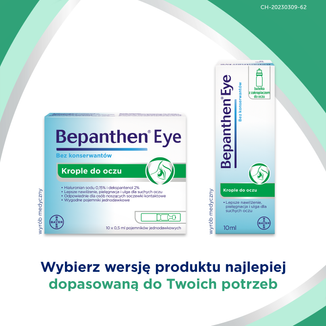 Bepanthen Eye, krople do oczu, 0,5 ml x 10 pojemników jednodawkowych - 6 Bepanthen Eye, krople do oczu, 0,5 ml x 10 pojemników jednodawkowych - 6 - zdjęcie produktu