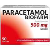 Paracetamol Biofarm 500 mg, 50 tabletek - miniaturka zdjęcia produktu