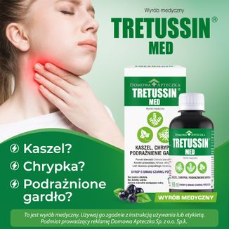 Tretussin Med, syrop, smak czarnej porzeczki, 165 ml - 2 Tretussin Med, syrop, smak czarnej porzeczki, 165 ml - 2 - zdjęcie produktu
