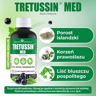 Tretussin Med, syrop, smak czarnej porzeczki, 165 ml - 3 Tretussin Med, syrop, smak czarnej porzeczki, 165 ml - 3 - zdjęcie produktu