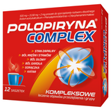 Polopiryna Complex 500 mg + 15,58 mg + 2 mg, 12 saszetek USZKODZONE OPAKOWANIE - miniaturka zdjęcia produktu