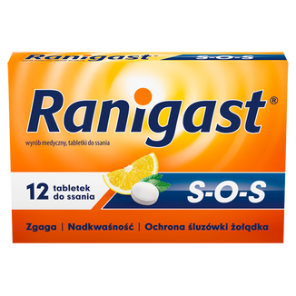 Ranigast SOS, 12 tabletek do ssania - 2 - zdjęcie produktu