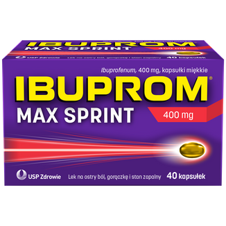 Ibuprom Max Sprint 400 mg, 40 kapsułek miękkich USZKODZONE OPAKOWANIE - zdjęcie produktu