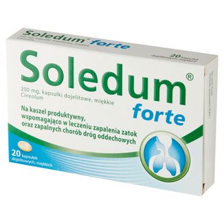 Soledum forte 200 mg, 20 kapsułek dojelitowych - 3 - zdjęcie produktu