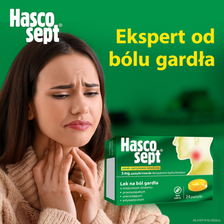 Hascosept 3 mg, smak cytrynowo-miodowy, 24 pastylki twarde - 2 - zdjęcie produktu