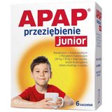 Apap Przeziębienie Junior 300 mg + 20 mg + 5 mg,  proszek do sporządzania roztworu doustnego, 6 saszetek KRÓTKA DATA - miniaturka zdjęcia produktu