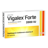 Vigalex Forte 2000 IU, 60 tabletek KRÓTKA DATA - miniaturka zdjęcia produktu