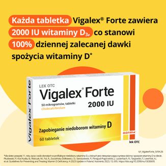 Vigalex Forte 2000 IU, witamina D3, 60 tabletek - 4 - zdjęcie produktu