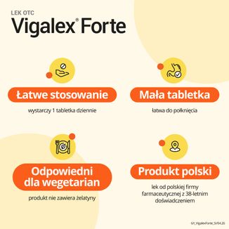 Vigalex Forte 2000 IU, witamina D3, 60 tabletek - 5 - zdjęcie produktu