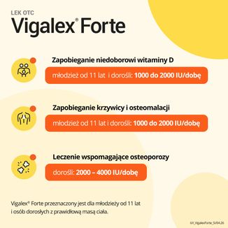 Vigalex Forte 2000 IU, witamina D3, 60 tabletek - 6 - zdjęcie produktu