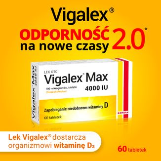 Vigalex Max 4000 IU, 60 tabletek - 2 - zdjęcie produktu