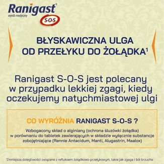 Ranigast SOS, 24 tabletki do ssania USZKODZONE OPAKOWANIE - 3 - zdjęcie produktu