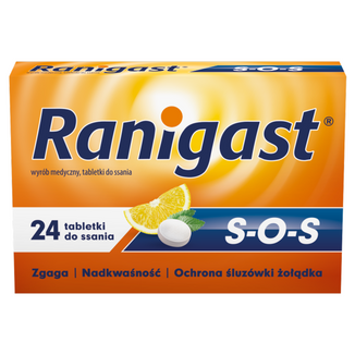 Ranigast SOS, 24 tabletki do ssania USZKODZONE OPAKOWANIE - 2 - zdjęcie produktu