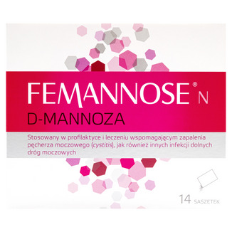 Femannose N, D-mannoza, 14 saszetek USZKODZONE OPAKOWANIE - zdjęcie produktu