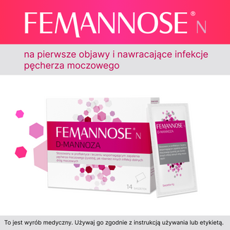 Femannose N, D-mannoza, 14 saszetek - 2 - zdjęcie produktu