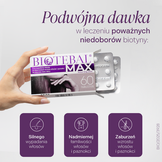 Biotebal Max 10 mg, 30 tabletek - 3 - zdjęcie produktu