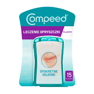 Compeed, plastry na opryszczkę, hydrokoloidowe, dyskretne, 15 sztuk - zdjęcie produktu