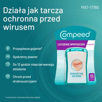 Compeed, plastry na opryszczkę, hydrokoloidowe, dyskretne, 15 sztuk - 4 - zdjęcie produktu