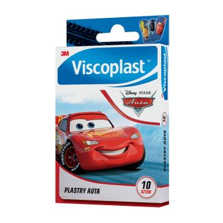 Viscoplast Auta, plastry dla dzieci, 10 sztuk USZKODZONE OPAKOWANIE - 2 - zdjęcie produktu