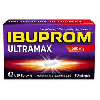 Ibuprom Ultramax 600 mg, 10 tabletek powlekanych - zdjęcie produktu
