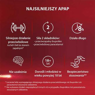 Apap Intense 200 mg + 500 mg, 10 tabletek powlekanych - 4 - zdjęcie produktu
