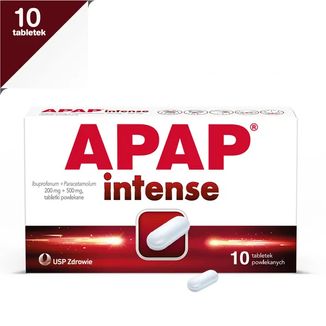 Apap Intense 200 mg + 500 mg, 10 tabletek powlekanych - 2 - zdjęcie produktu