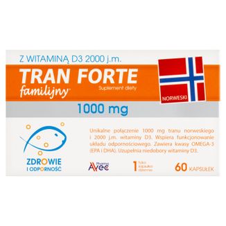 Tran Familijny Forte, 60 kapsułek - 2 - zdjęcie produktu