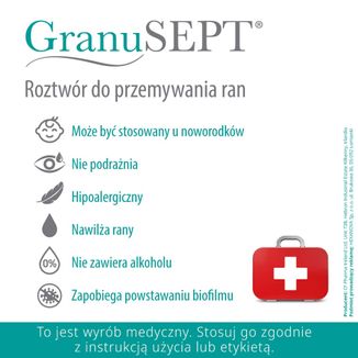 GranuSept, roztwór do przemywania ran, 250 ml - 4 - zdjęcie produktu