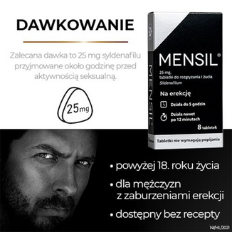 Mensil 25 mg, 8 tabletek do żucia - 3 - zdjęcie produktu