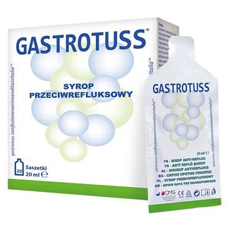 Gastrotuss, syrop przeciwrefluksowy, 20 ml x 20 saszetek USZKODZONE OPAKOWANIE - zdjęcie produktu