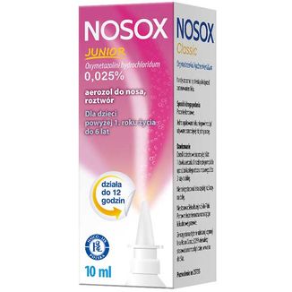 Nosox Junior 0,025%, aerozol do nosa, 10 ml USZKODZONE OPAKOWANIE - 4 - zdjęcie produktu