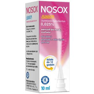 Nosox Junior 0,025%, aerozol do nosa, 10 ml USZKODZONE OPAKOWANIE - 5 - zdjęcie produktu