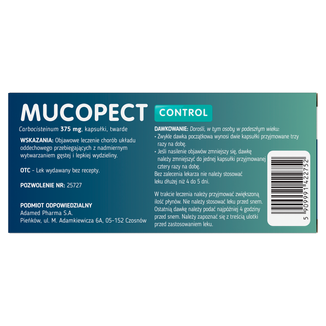 Mucopect Control 375 mg, 30 kapsułek - 3 - zdjęcie produktu