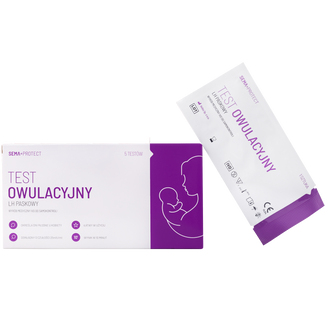 SEMA Protect, test owulacyjny LH paskowy, czuły 25 mIU/ml, 5 sztuk USZKODZONE OPAKOWANIE - zdjęcie produktu