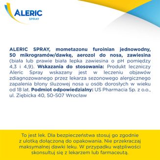 Aleric Spray 50 µg/dawkę, aerozol do nosa, zawiesina, 60 dawek - 6 - zdjęcie produktu