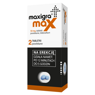 Maxigra Max 50 mg, 2 tabletki powlekane - zdjęcie produktu