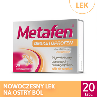 Metafen Dexketoprofen 25 mg, 20 tabletek powlekanych - 6 - zdjęcie produktu