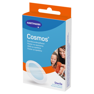 Cosmos, plaster na oparzenia, hydrożelowy, wodoodporny, jałowy, 68 mm x 43 mm, 8 sztuk - 2 - zdjęcie produktu