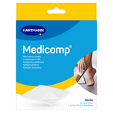 Medicomp, kompresy jałowe, włókninowe, 4-warstwowe, 10 cm x 10 cm, 5 x 2 sztuki - miniaturka zdjęcia produktu