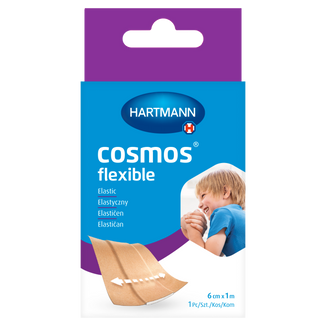 Cosmos Flexible, elastyczny plaster z opatrunkiem, do cięcia, włókninowy, cielisty, 6 cm x 1 m, 1 sztuka - zdjęcie produktu