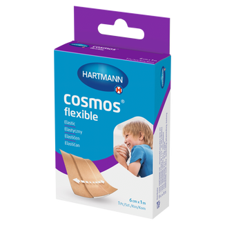 Cosmos Flexible, elastyczny plaster z opatrunkiem, do cięcia, włókninowy, cielisty, 6 cm x 1 m, 1 sztuka - 2 - zdjęcie produktu