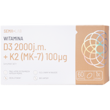 SEMA Lab Witamina D3 2000 j.m + K2 (MK-7) 100 µg, 60 kapsułek miękkich - miniaturka zdjęcia produktu