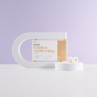 SEMA Lab Witamina D3 2000 j.m + K2 (MK-7) 100 µg, 60 kapsułek miękkich - 2 - zdjęcie produktu
