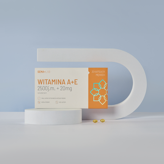 SEMA Lab Witamina A+E 2500 j.m. + 20 mg, 30 kapsułek miękkich USZKODZONE OPAKOWANIE - 2 - zdjęcie produktu