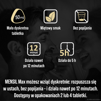 Mensil Max 50 mg, 4 tabletki do żucia USZKODZONE OPAKOWANIE - 3 - zdjęcie produktu