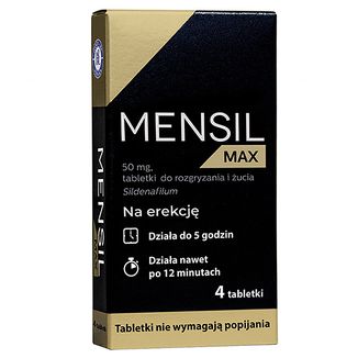 Mensil Max 50 mg, 4 tabletki do żucia - zdjęcie produktu