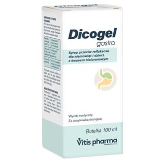 Dicogel Gastro, syrop przeciw refluksowi, dla niemowląt i dzieci, 100 ml - zdjęcie produktu
