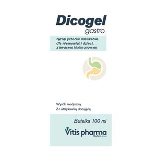 Dicogel Gastro, syrop przeciw refluksowi, dla niemowląt i dzieci, 100 ml - 2 - zdjęcie produktu
