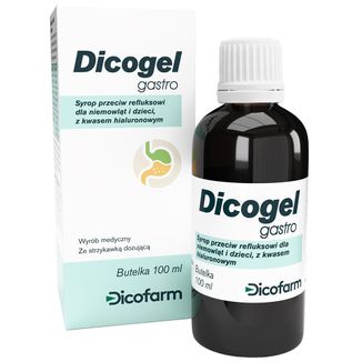 Dicogel Gastro, syrop przeciw refluksowi, dla niemowląt i dzieci, 100 ml - zdjęcie produktu