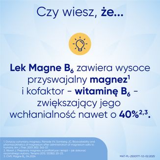 Magne B6 48 mg + 5 mg, 60 tabletek powlekanych - 3 - zdjęcie produktu